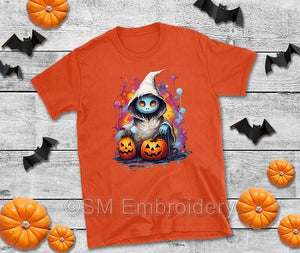 Kids Ghost On Pumpkin T-shirt