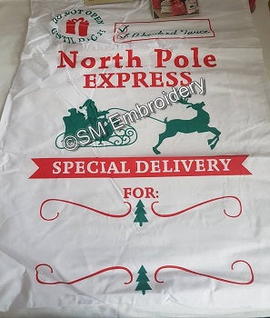 North Pole Express Cotton Sack