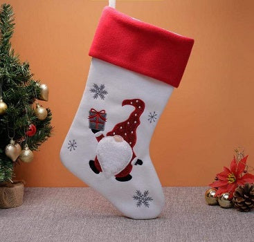 Deluxe Red Gnome Stocking
